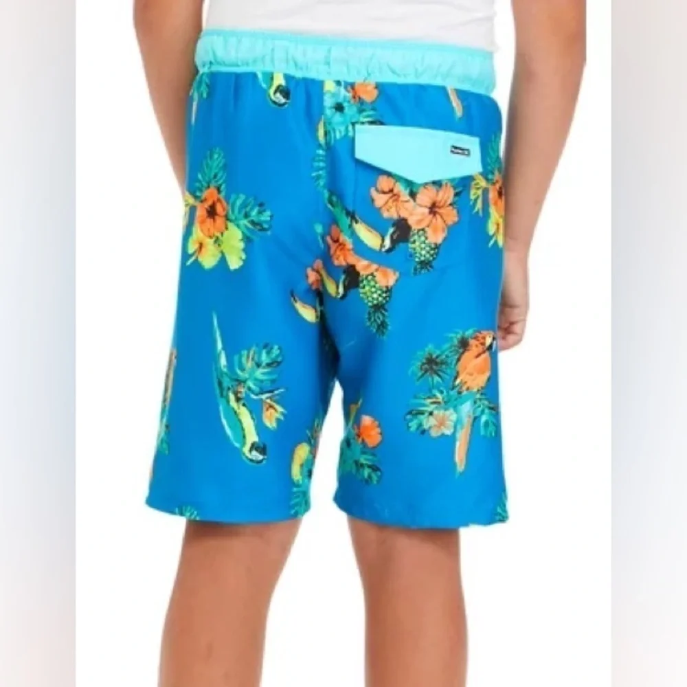 NWT! Hurley Boys Parrot Floral Swim Shorts - Size Small (8-10 year old) 🪜